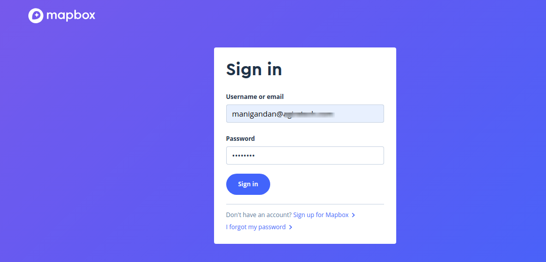 signin- Mapbox