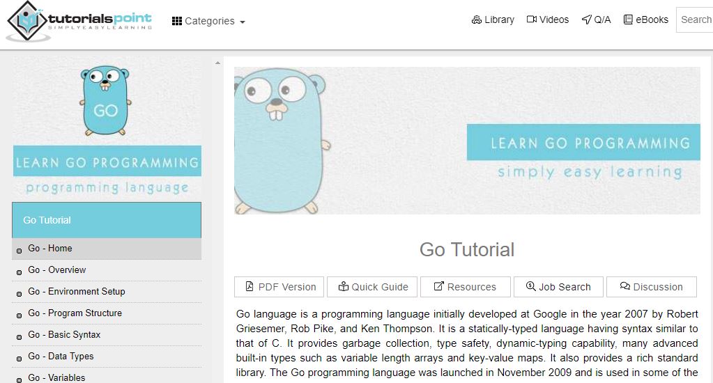tutorials point_learn go